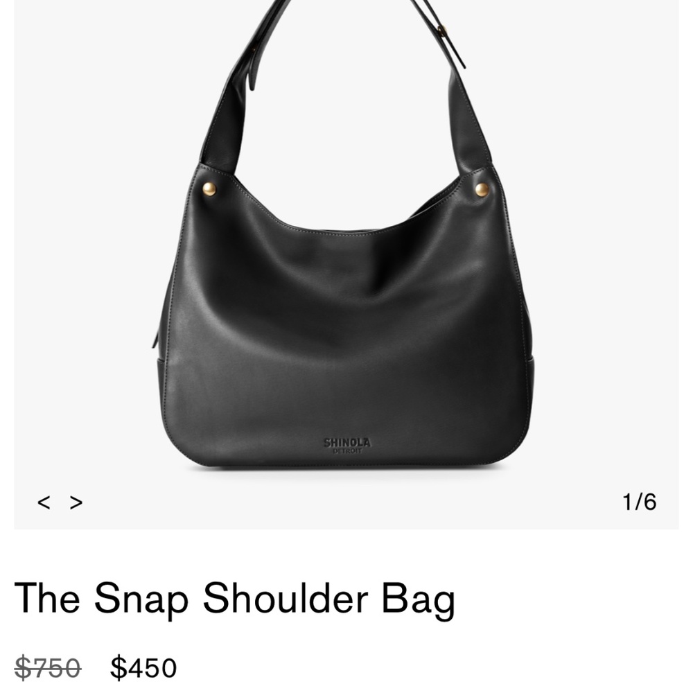 Shinola Leather Snap Shoulder Bag